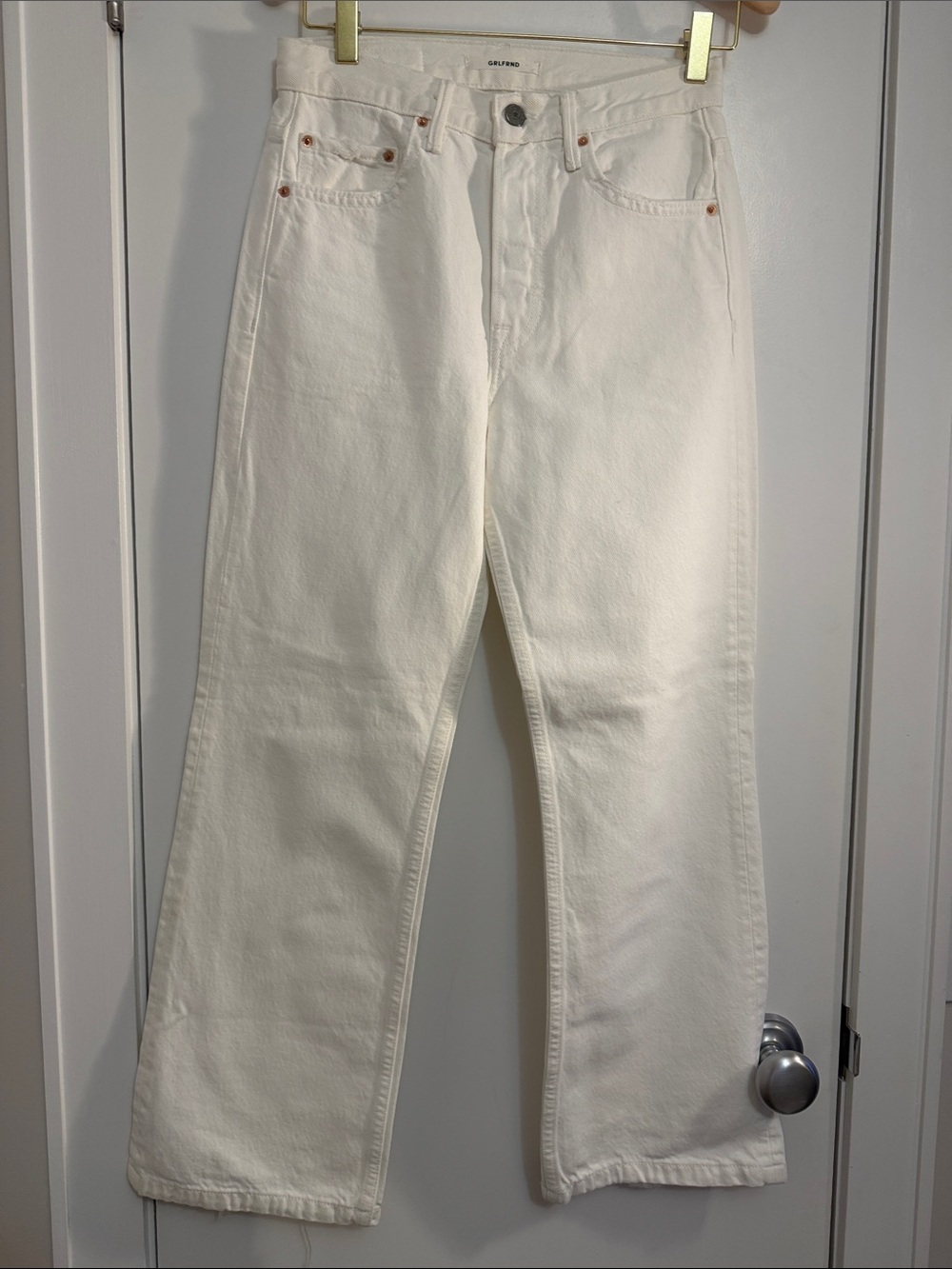 GRLFRND White Linda High Rise Cropped Women Jean size  25